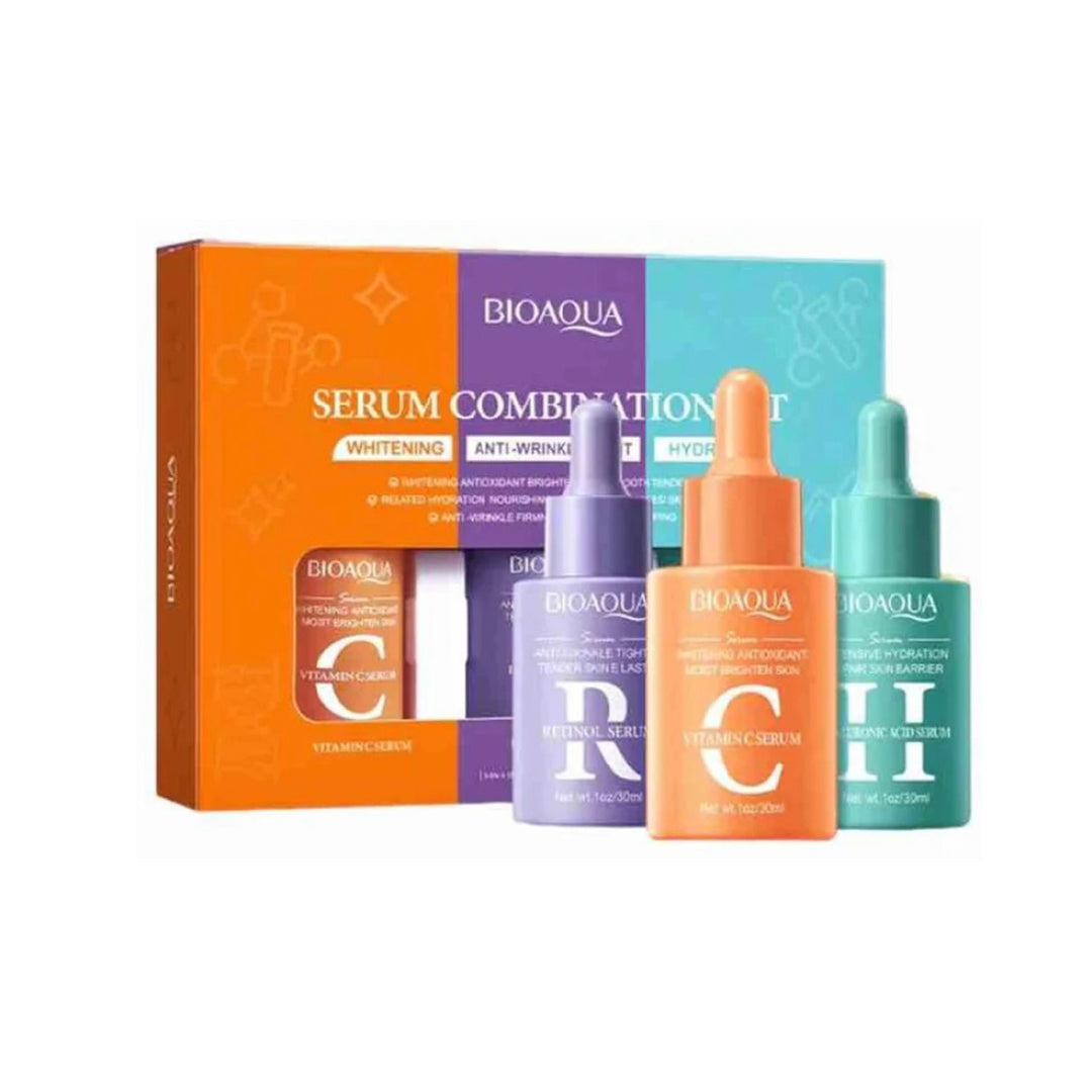 Bioaqua Whitening & Anti-Wrinkle Hyaluronic Acid Serum Combination Set