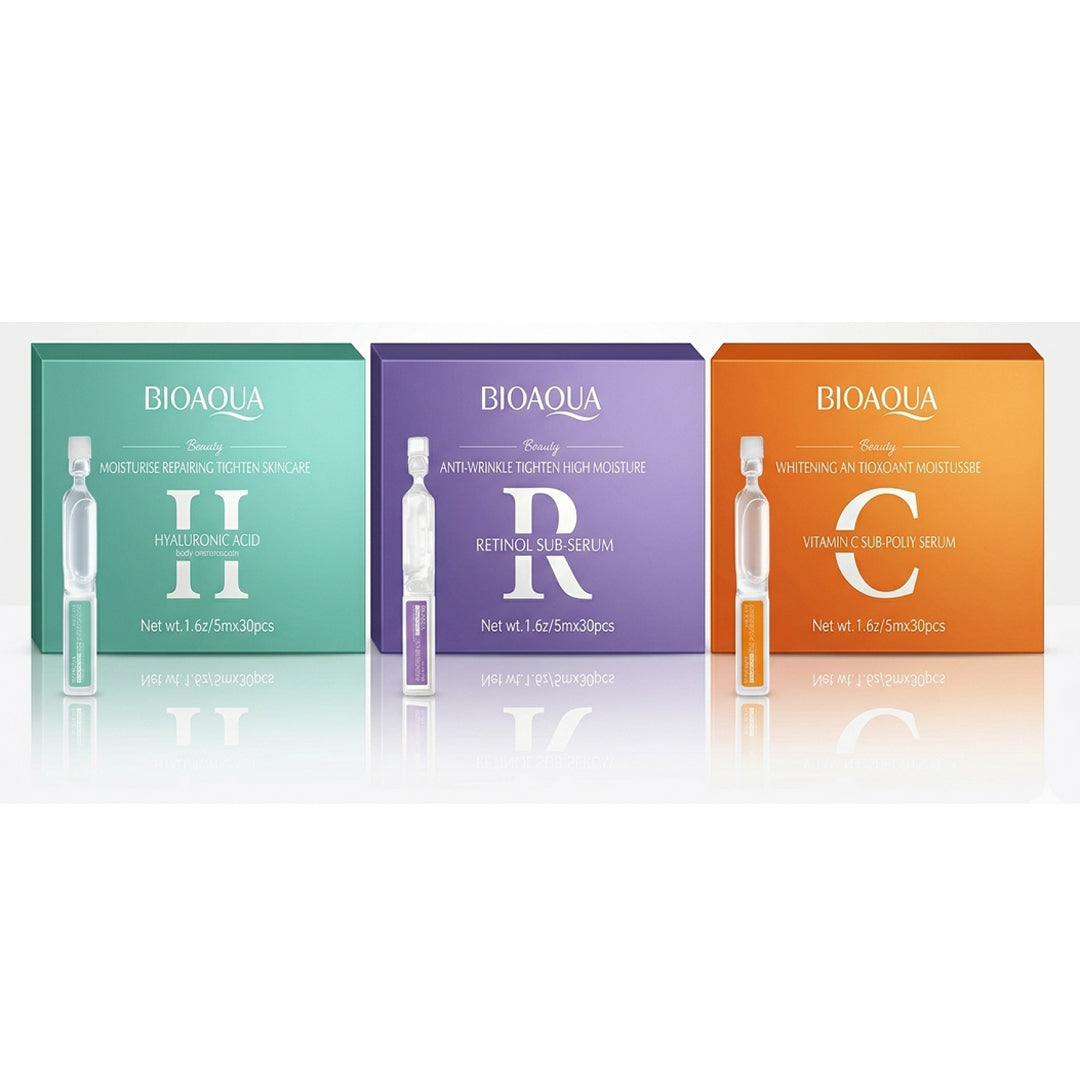 Bioaqua Hyaluronic Acid with Retinol & Vitamin C Serum Ampules Set