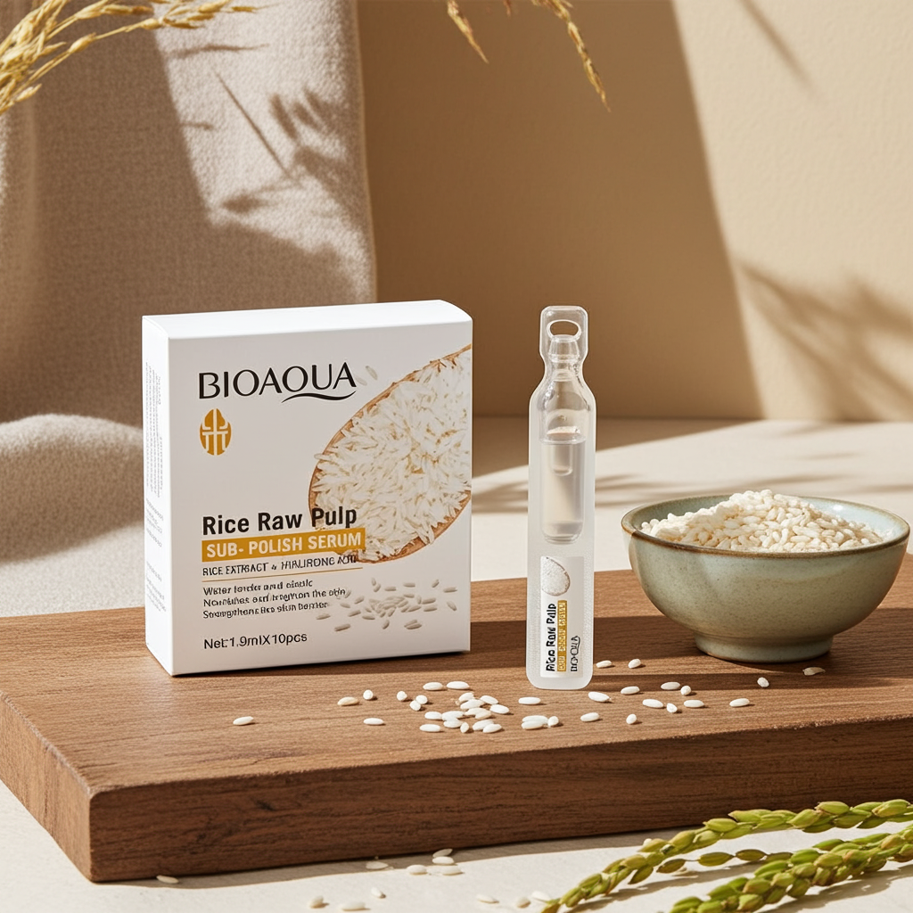 Biaoqua Rice Raw Pulp Sub-Polish Hyaluronic Acid Serum 1.9ML x 10Pcs