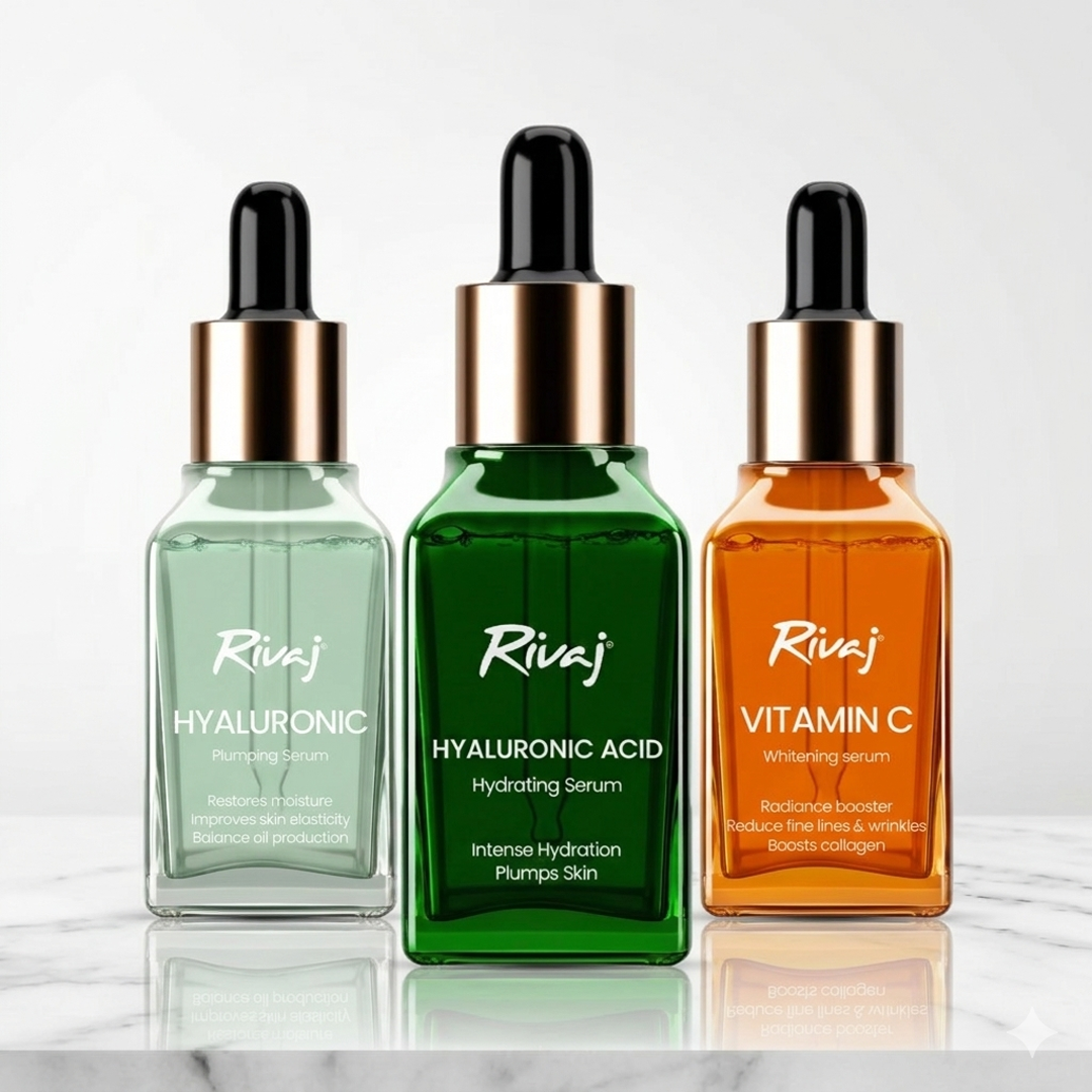 Rivaj Vitamin Cwith Hyaluronic & Acne Treatment Bundle