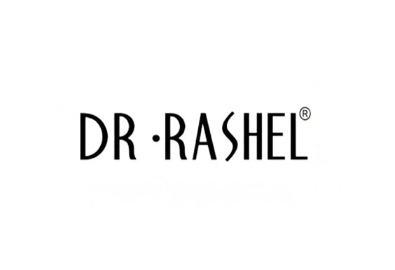 DR.RASHEL brand logo in black minimalist typography.
