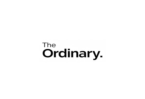 The Ordinary brand logo in black minimalist typography.