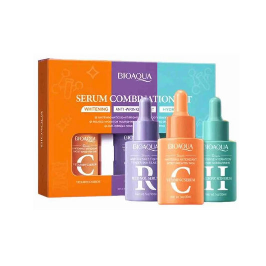 Bioaqua Whitening & Anti-Wrinkle Hyaluronic Acid Serum Combination Set
