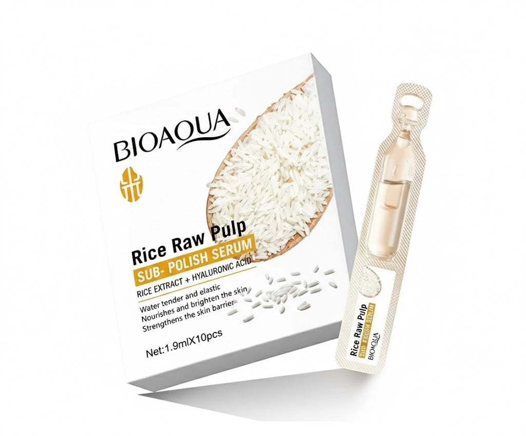 Biaoqua Rice Raw Pulp Sub-Polish Hyaluronic Acid Serum 1.9ML x 10Pcs