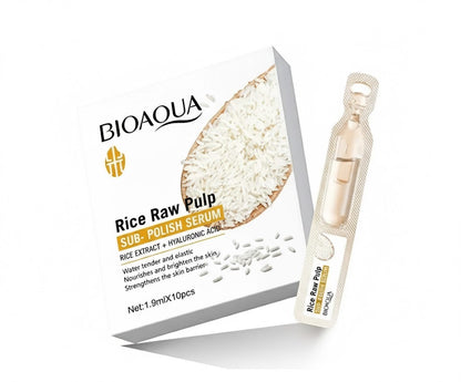 Biaoqua Rice Raw Pulp Sub-Polish Hyaluronic Acid Serum 1.9ML x 10Pcs